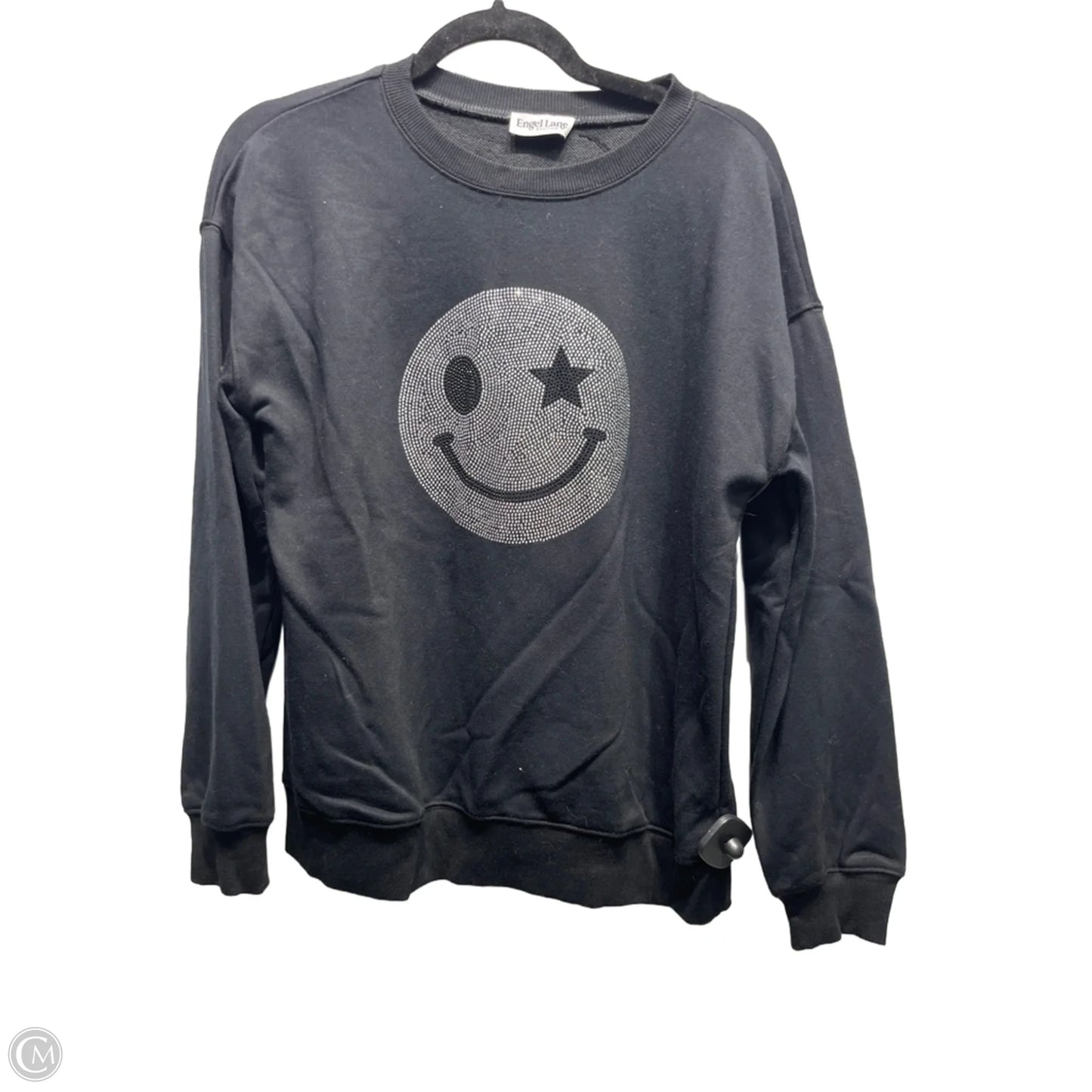 Sweatshirt Crewneck By engel lane In Black & Silver, Size: S