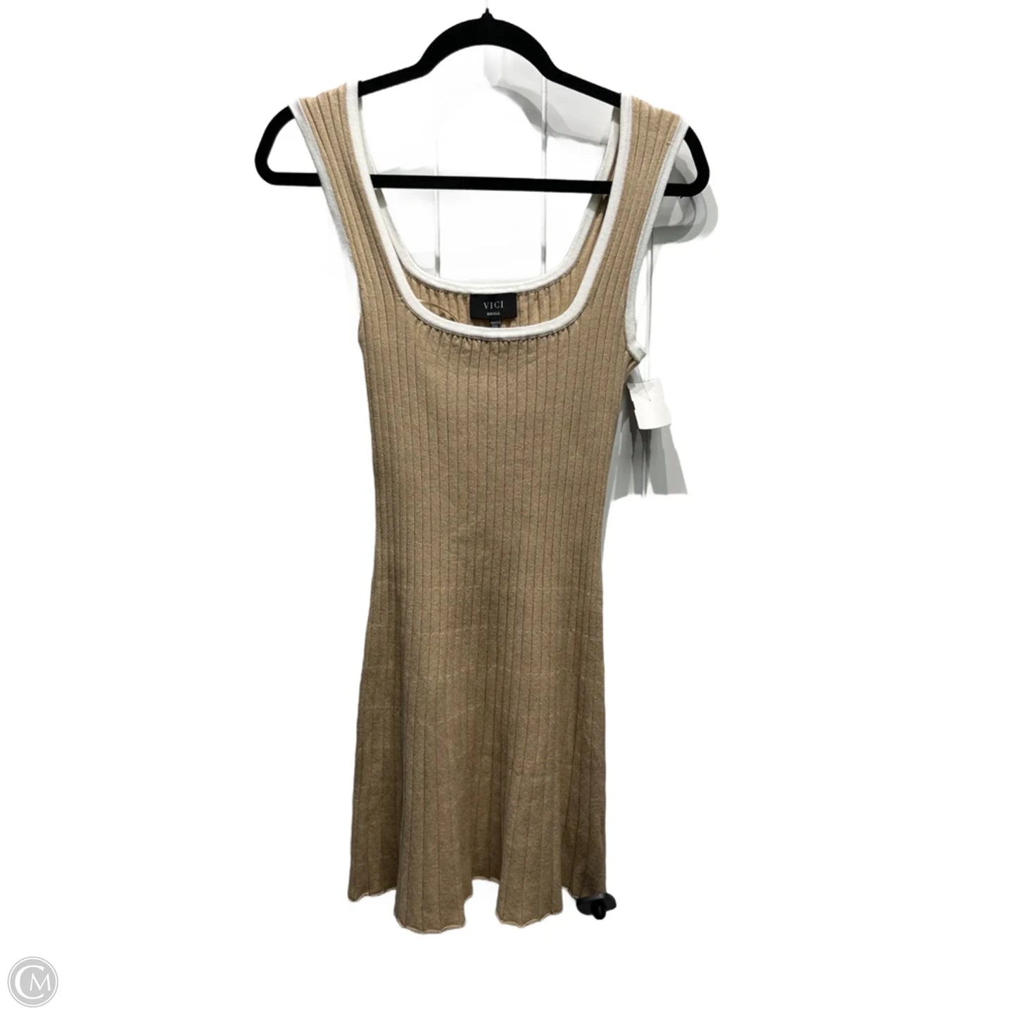 Dress Casual Short By Vici In Tan & White, Size: S