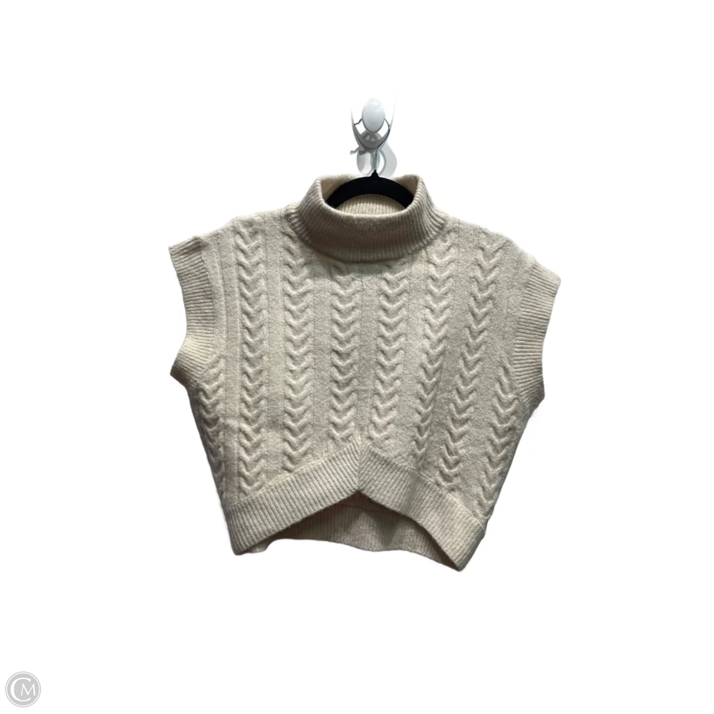 Sweater Short Sleeve By Eesome In Cream, Size: M