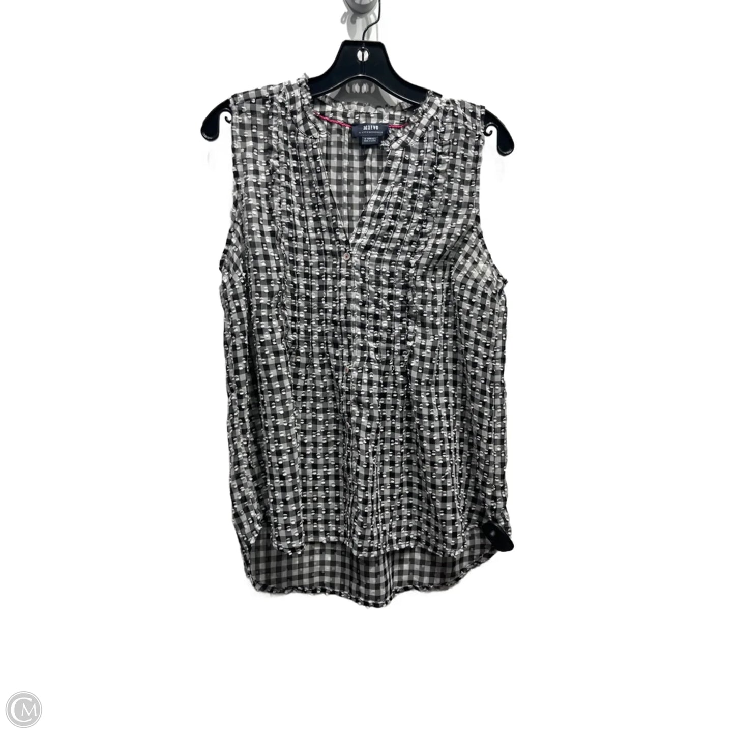Top Sleeveless By Maeve In Black & White, Size: Xs