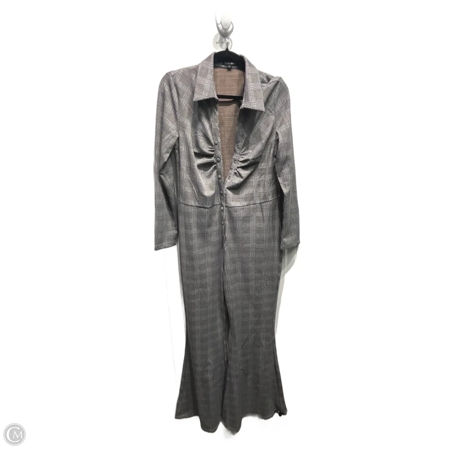 Jumpsuit By Fashion Nova In Plaid Pattern, Size: 1x