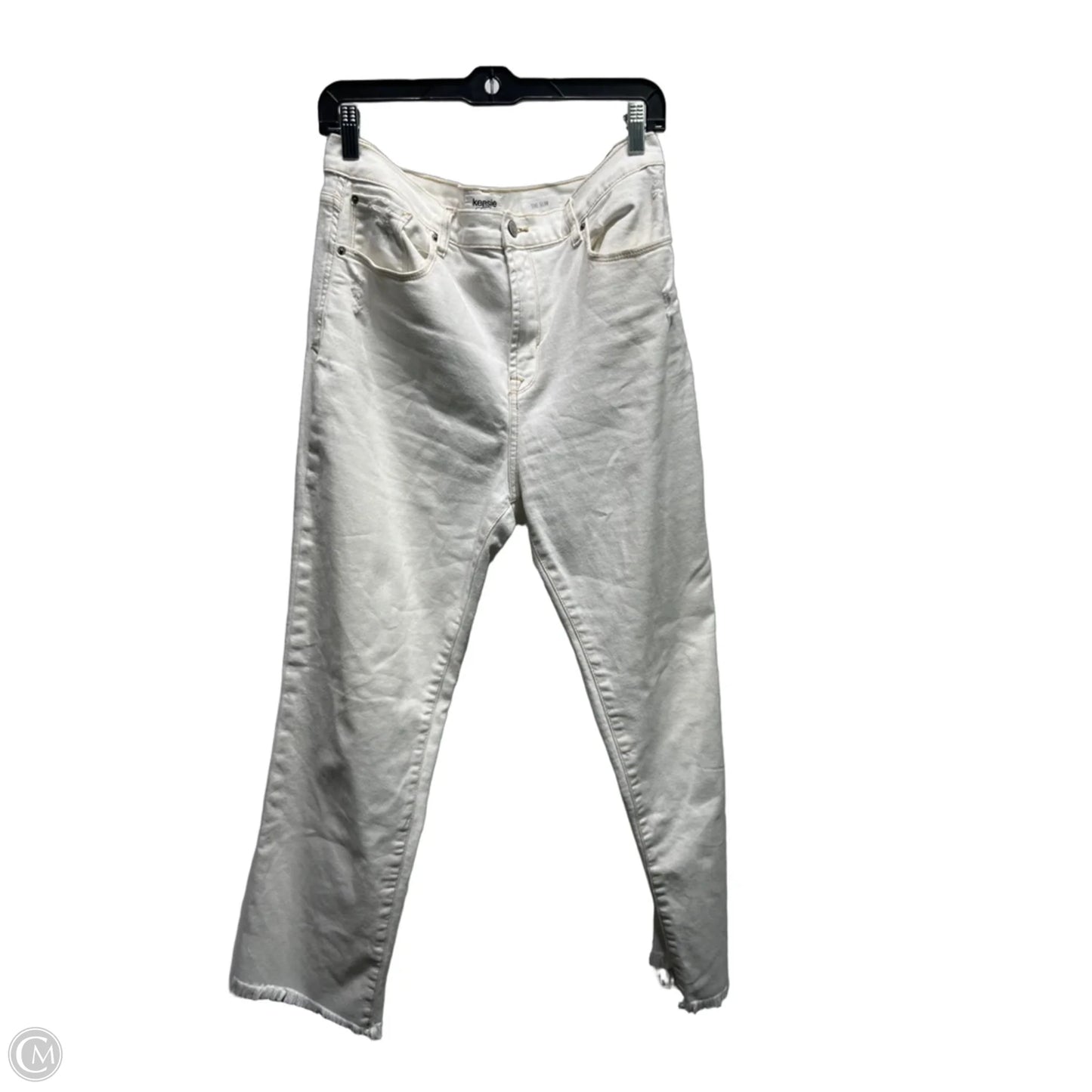 Jeans Straight By Kensie In White, Size: 12