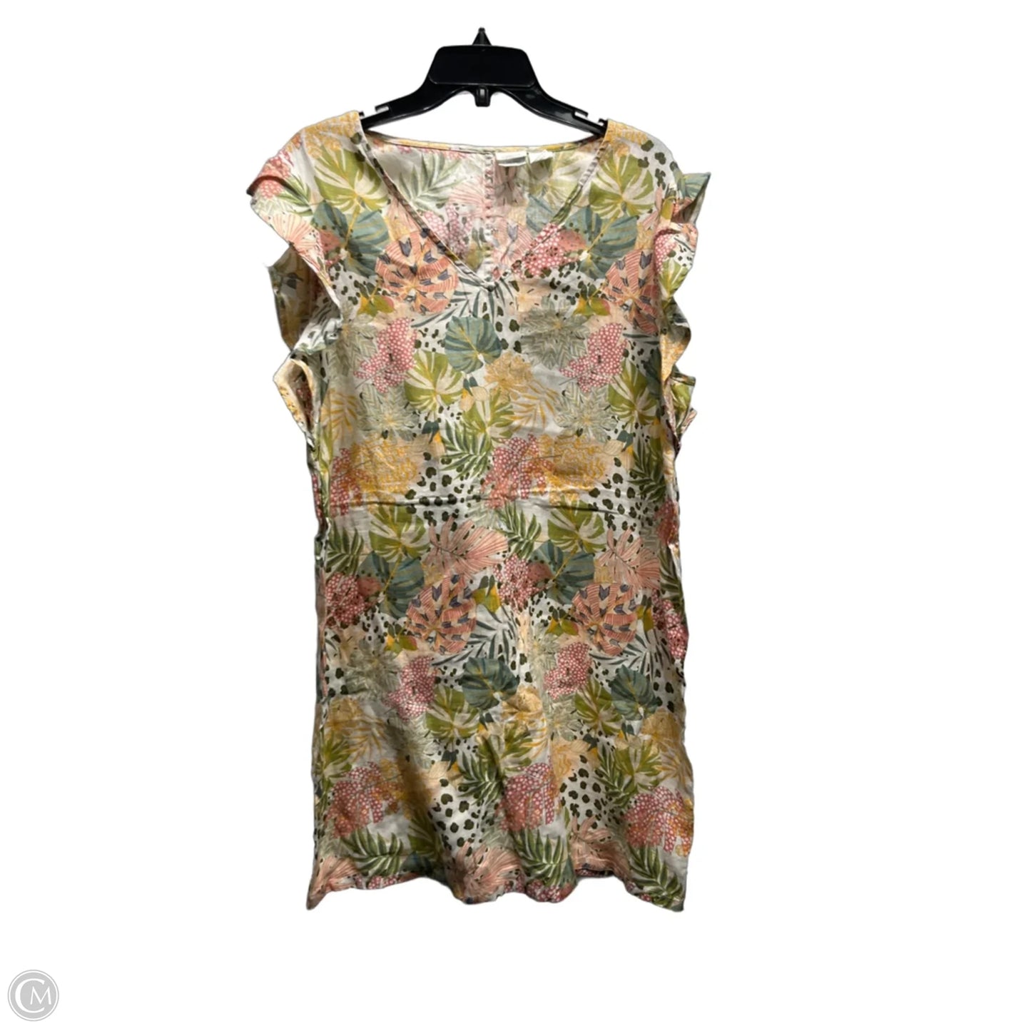 Dress Casual Short By C And C In Green & Yellow, Size: Xl