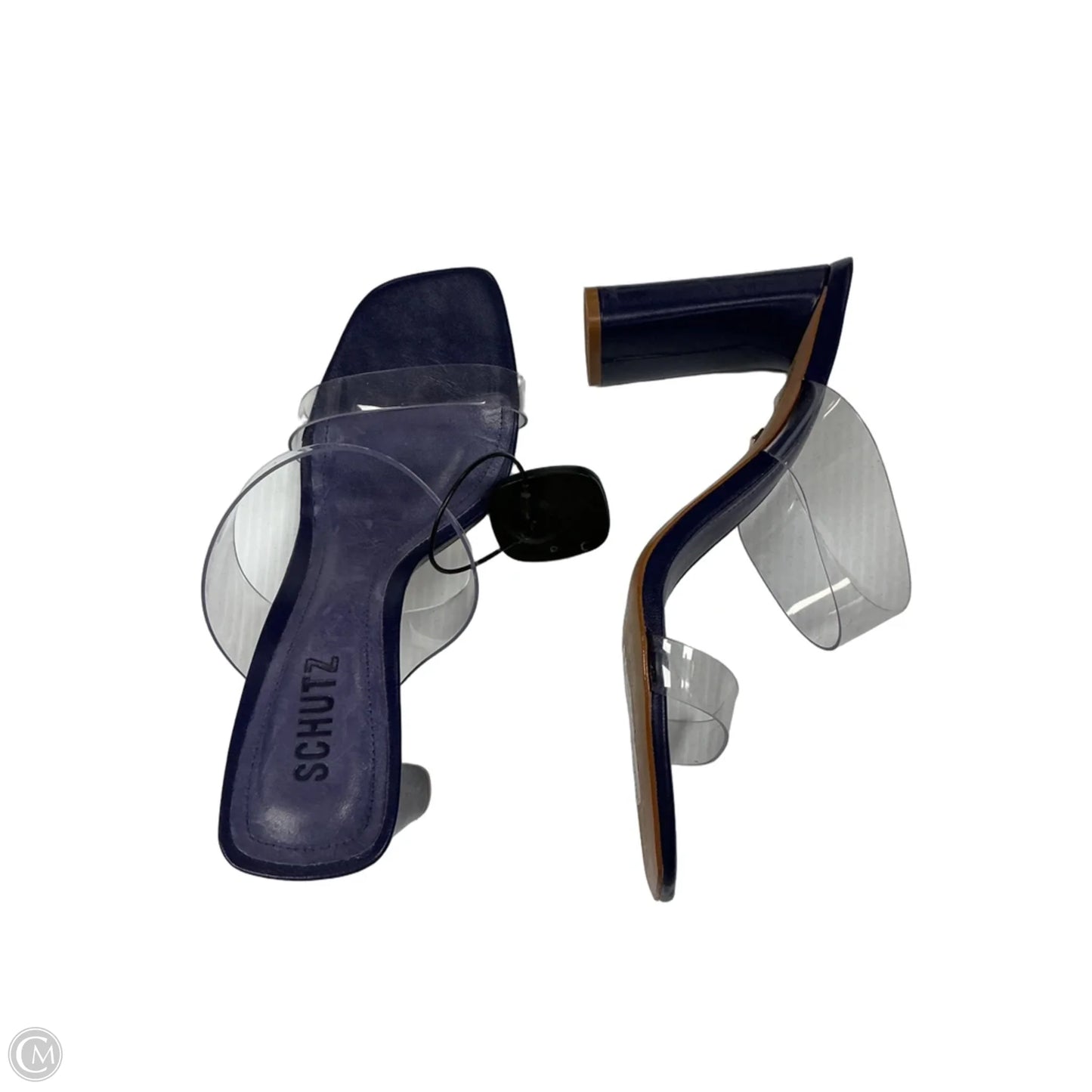 Sandals Heels Stiletto By Schutz In navy, Size: 9