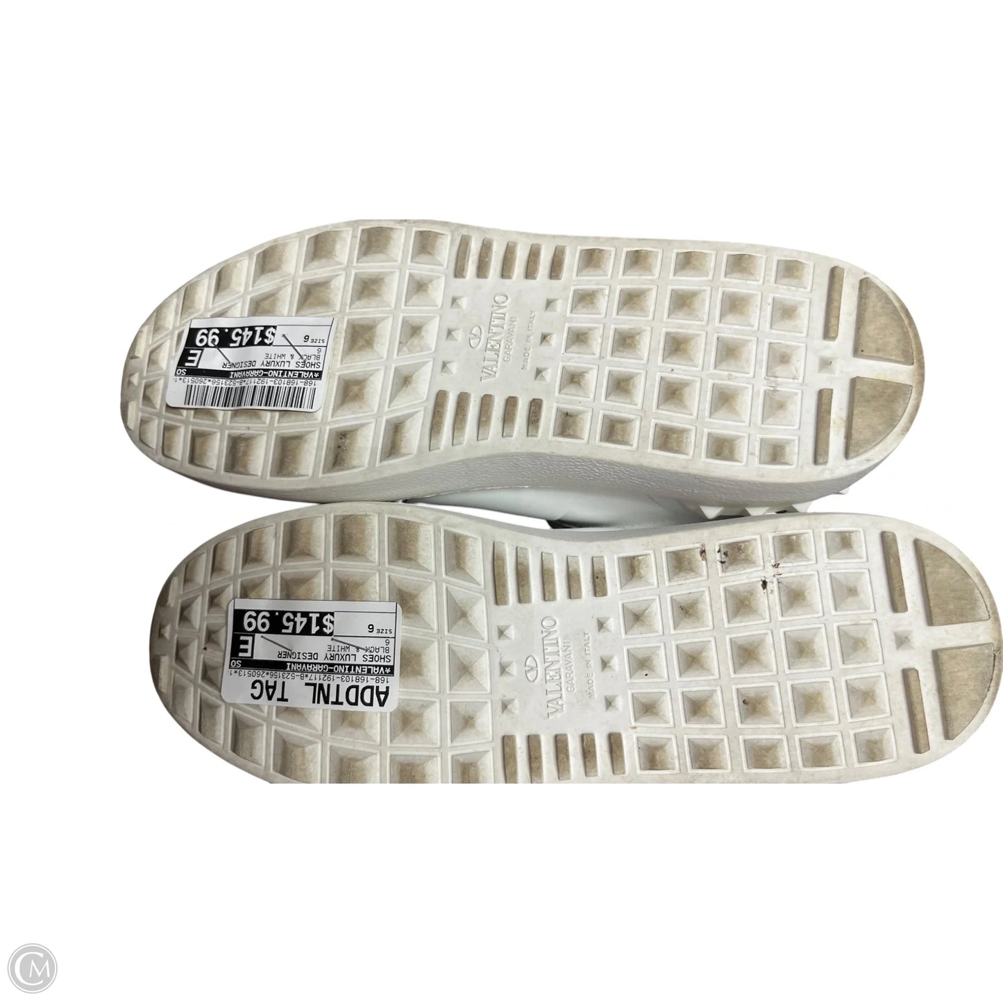 Shoes Luxury Designer By Valentino-garavani In Black & White, Size: 6