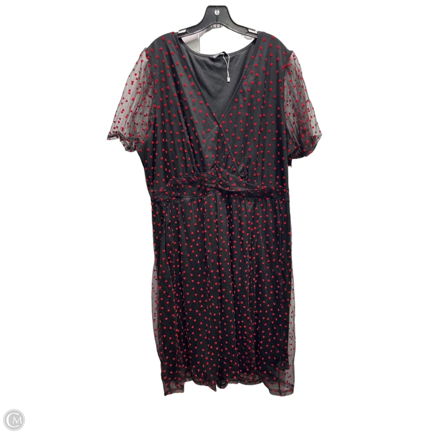 Dress Party Short By Bloomchic In Black & Red, Size: 22