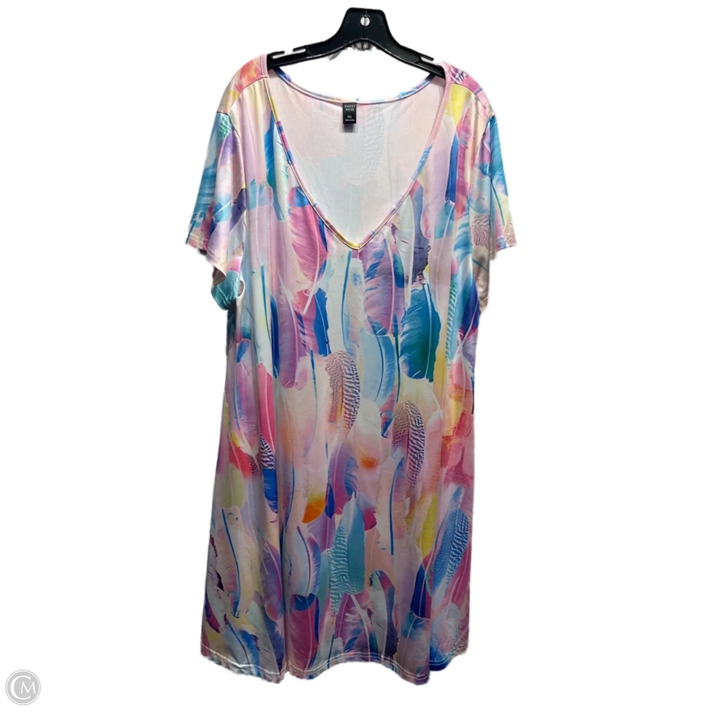 Dress Casual Short By emery rose In Blue & Pink, Size: 3x