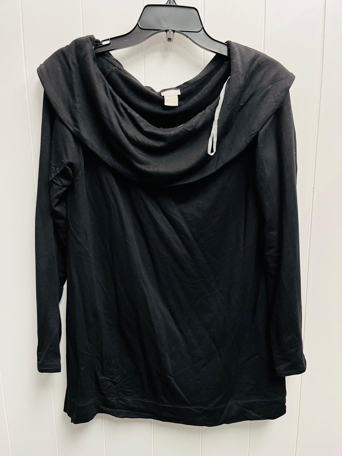 Sweatshirt Collar By Chicos In Black, Size: M