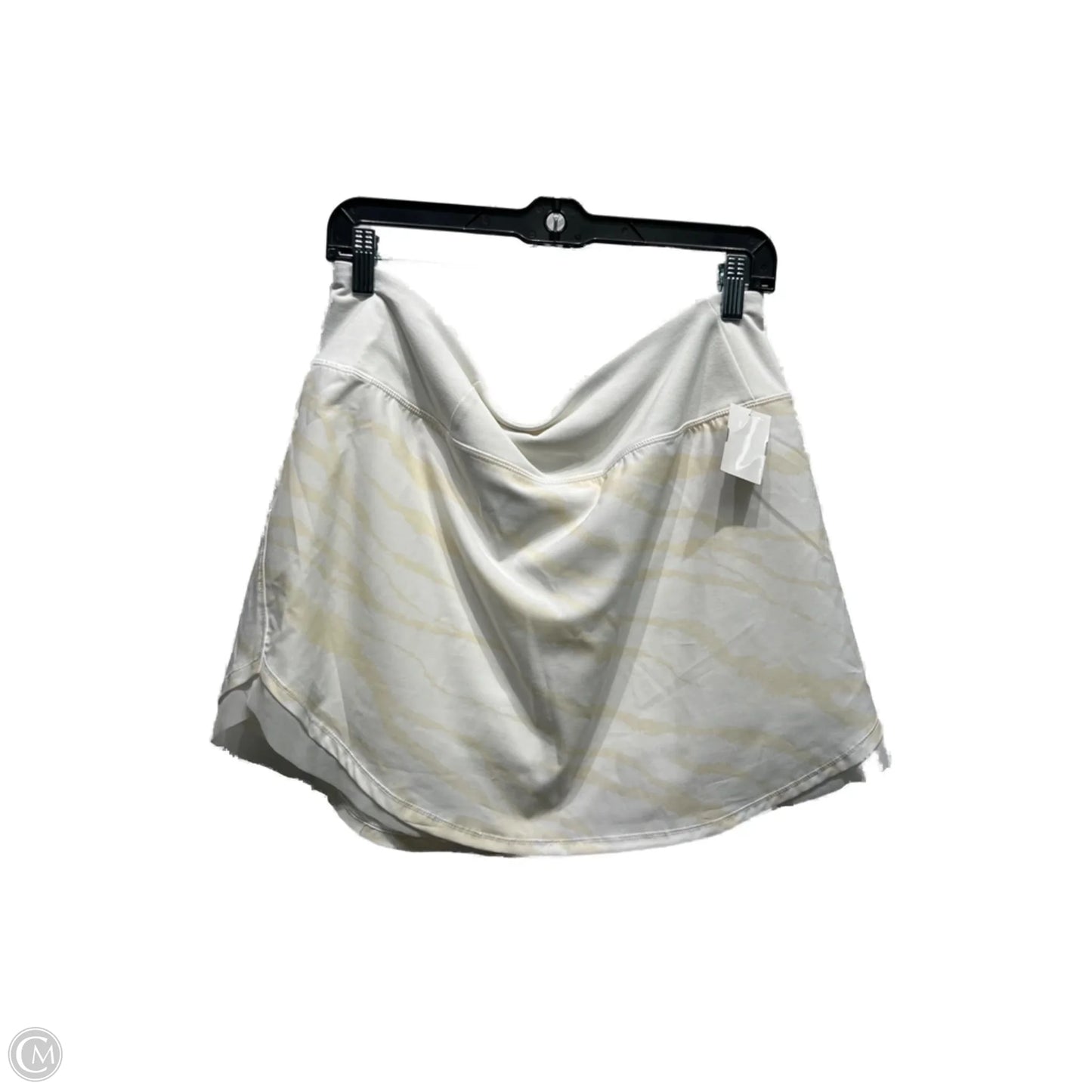 Athletic Skort By Calia In Cream & White, Size: L