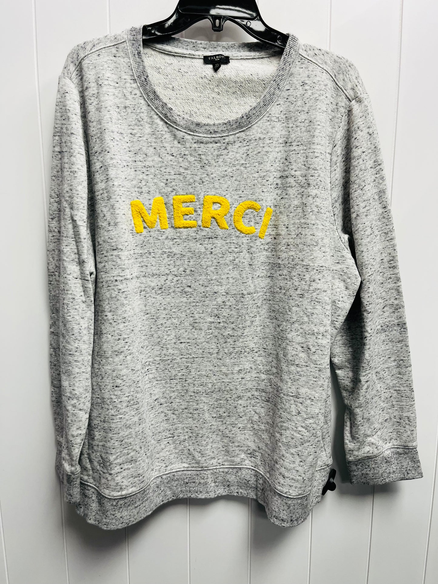 Sweatshirt Crewneck By Talbots In Green & Yellow, Size: 2x