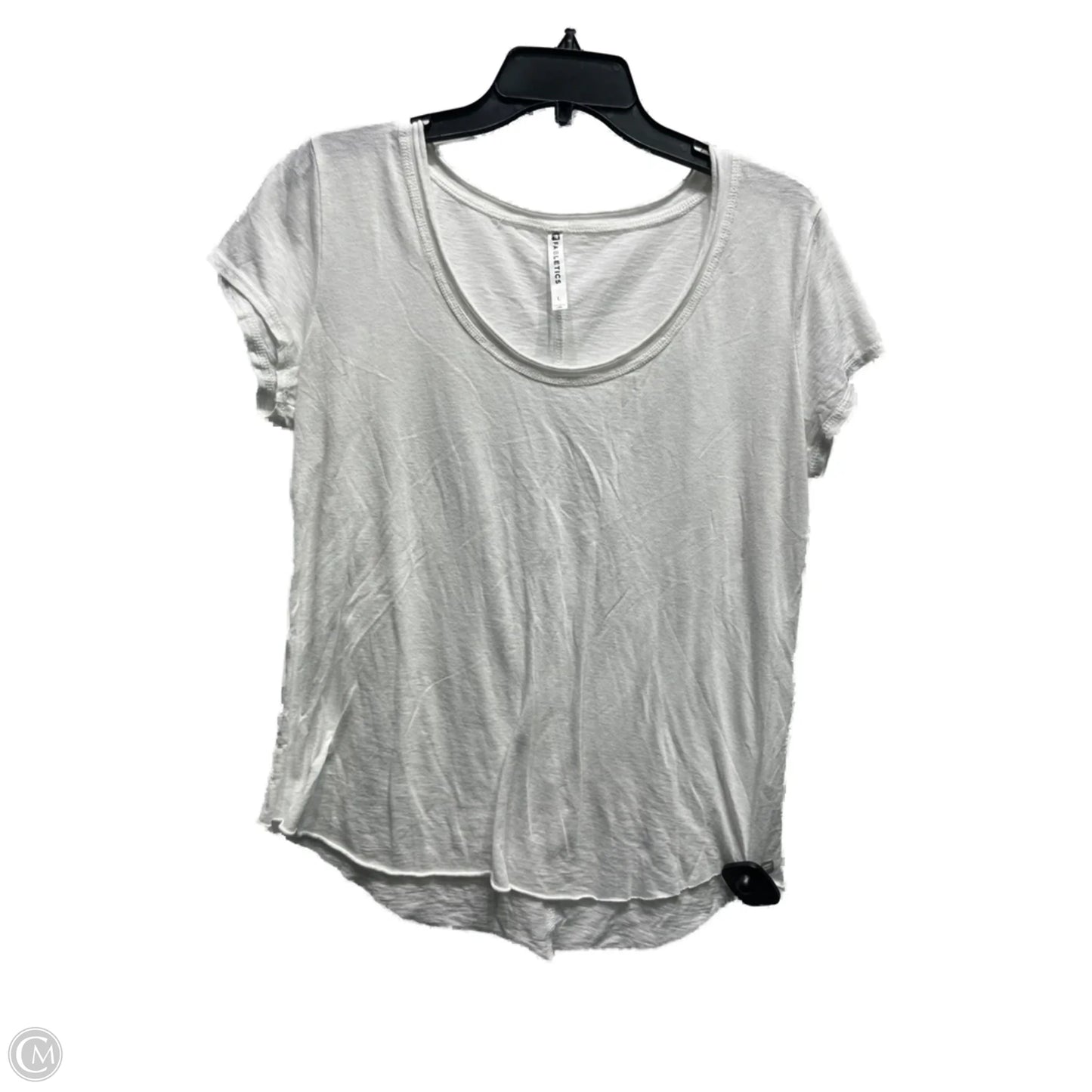 Athletic Top Short Sleeve By Fabletics In White, Size: L
