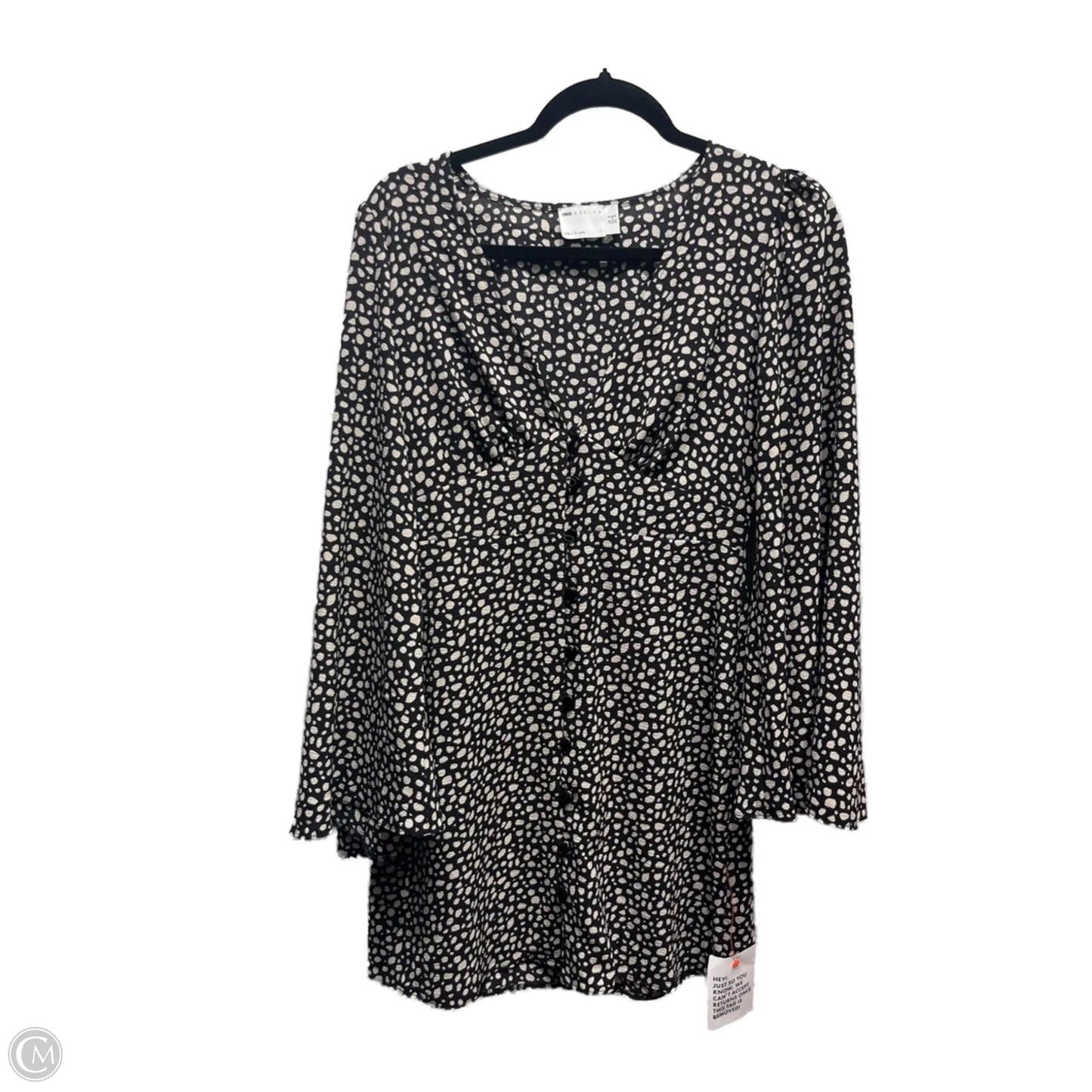 Dress Casual Short By csos In Black & Cream, Size: 4