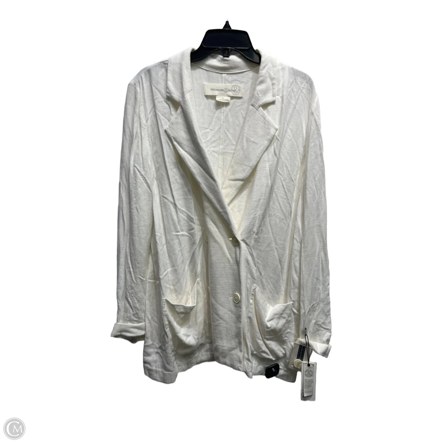 Blazer By Treasure And Bond In Cream, Size: L