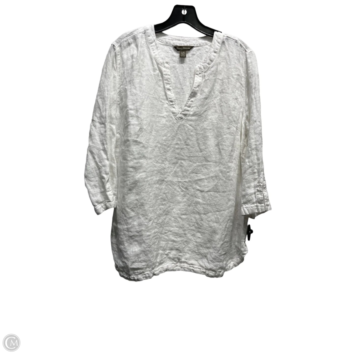 Top Long Sleeve By Tommy Bahama In White, Size: L