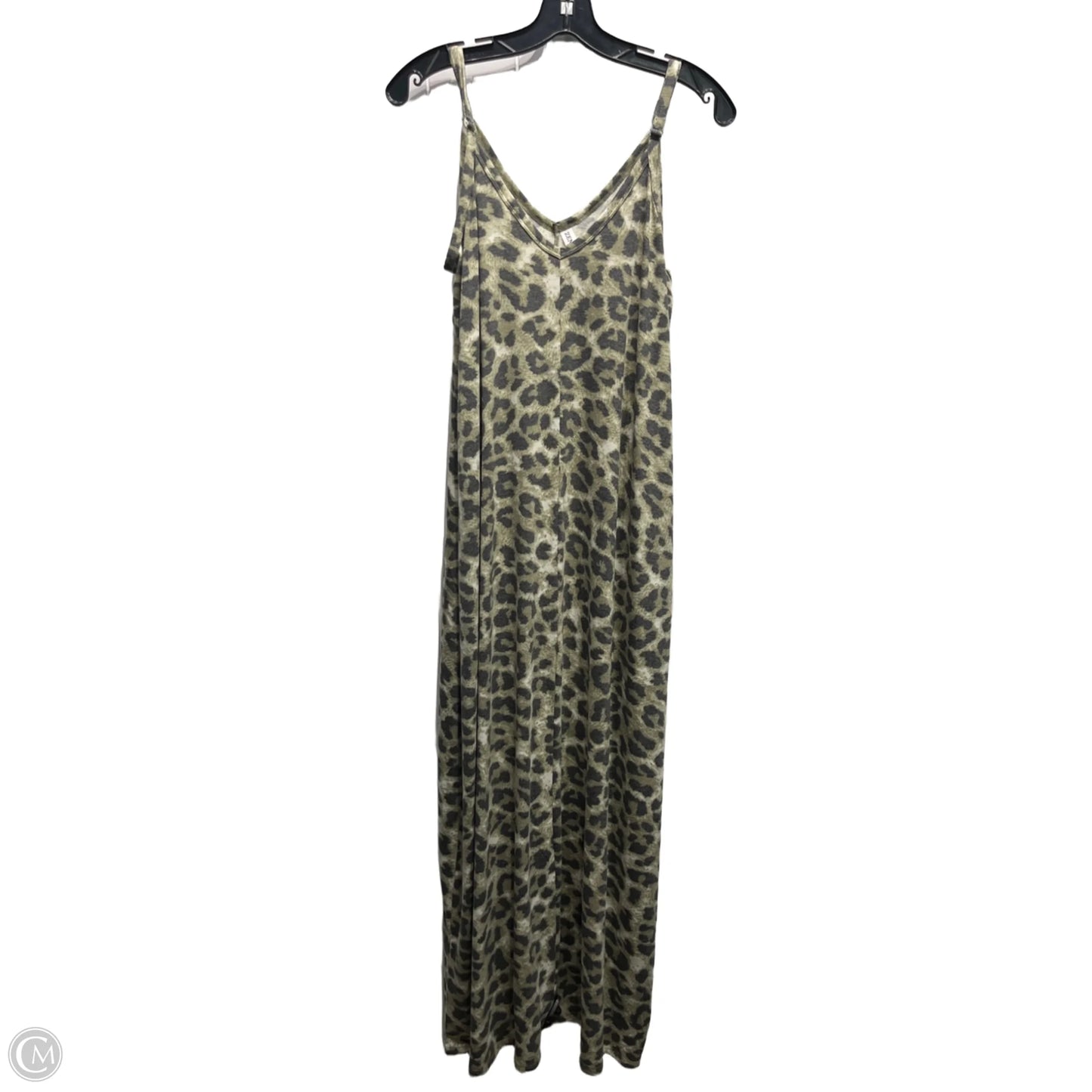 Dress Casual Maxi By ZENANA In Black & Green, Size: L