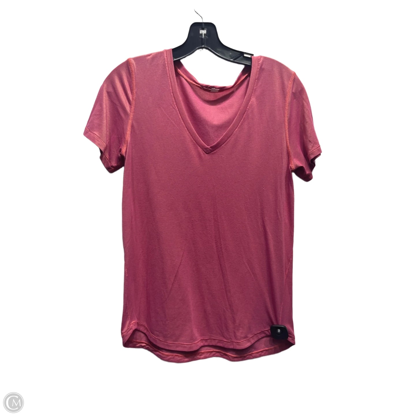 Athletic Top Short Sleeve By Lululemon In Pink, Size: S