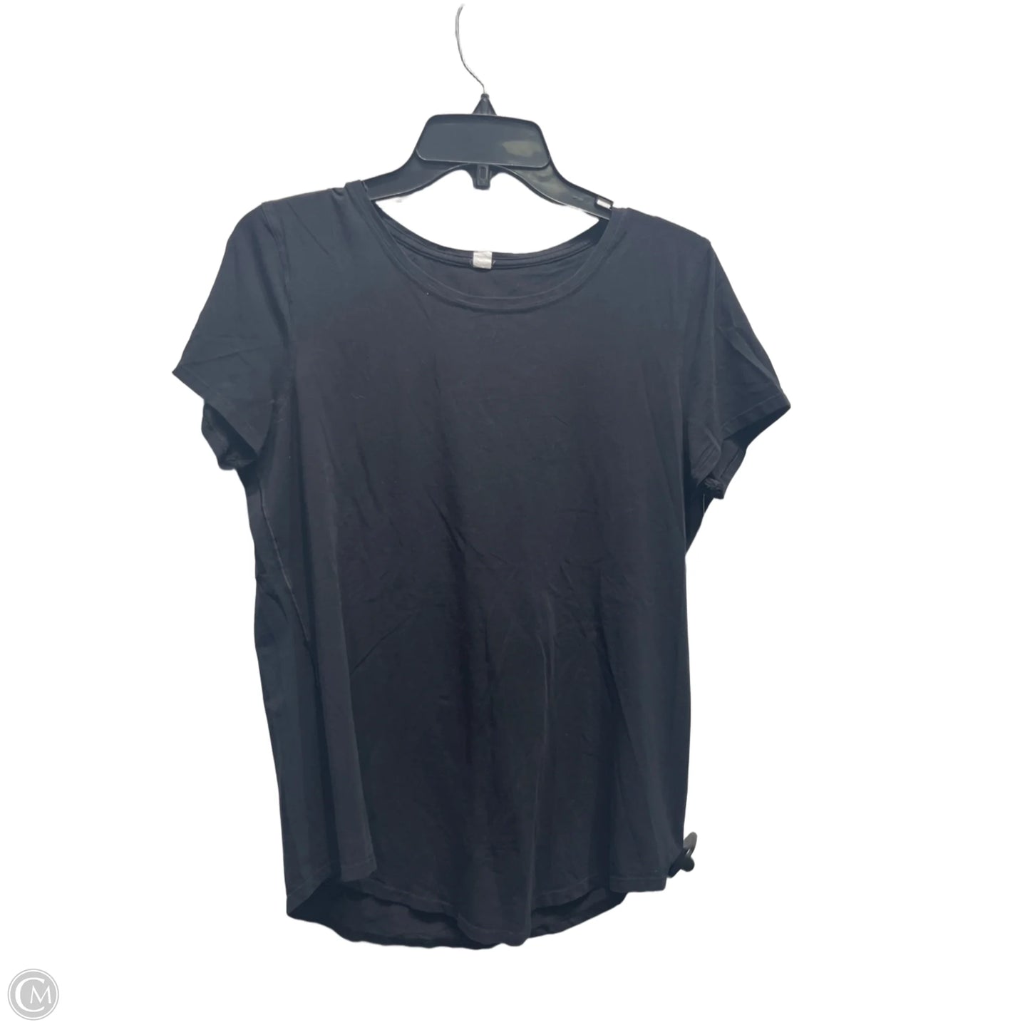 Athletic Top Short Sleeve By Lululemon In Black, Size: 10