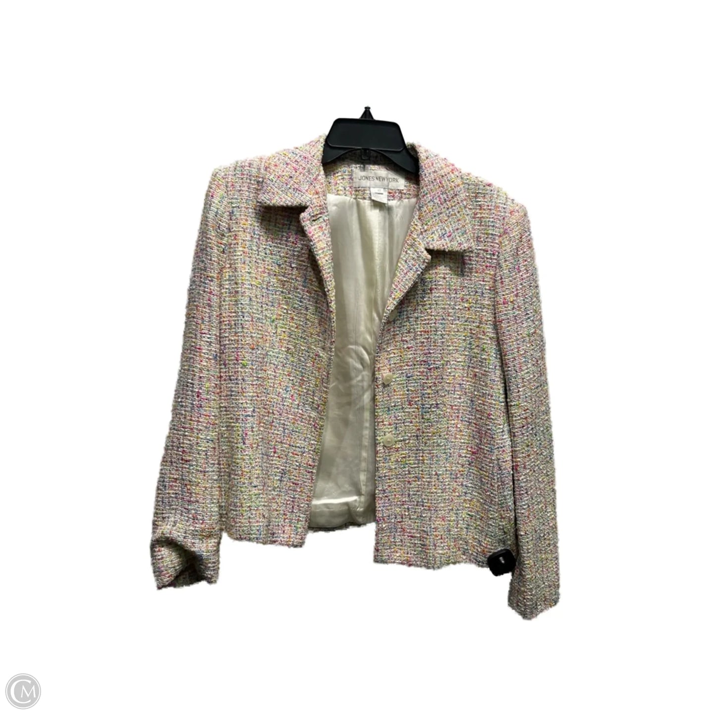 Blazer By Jones New York In Pink & Yellow, Size: 10