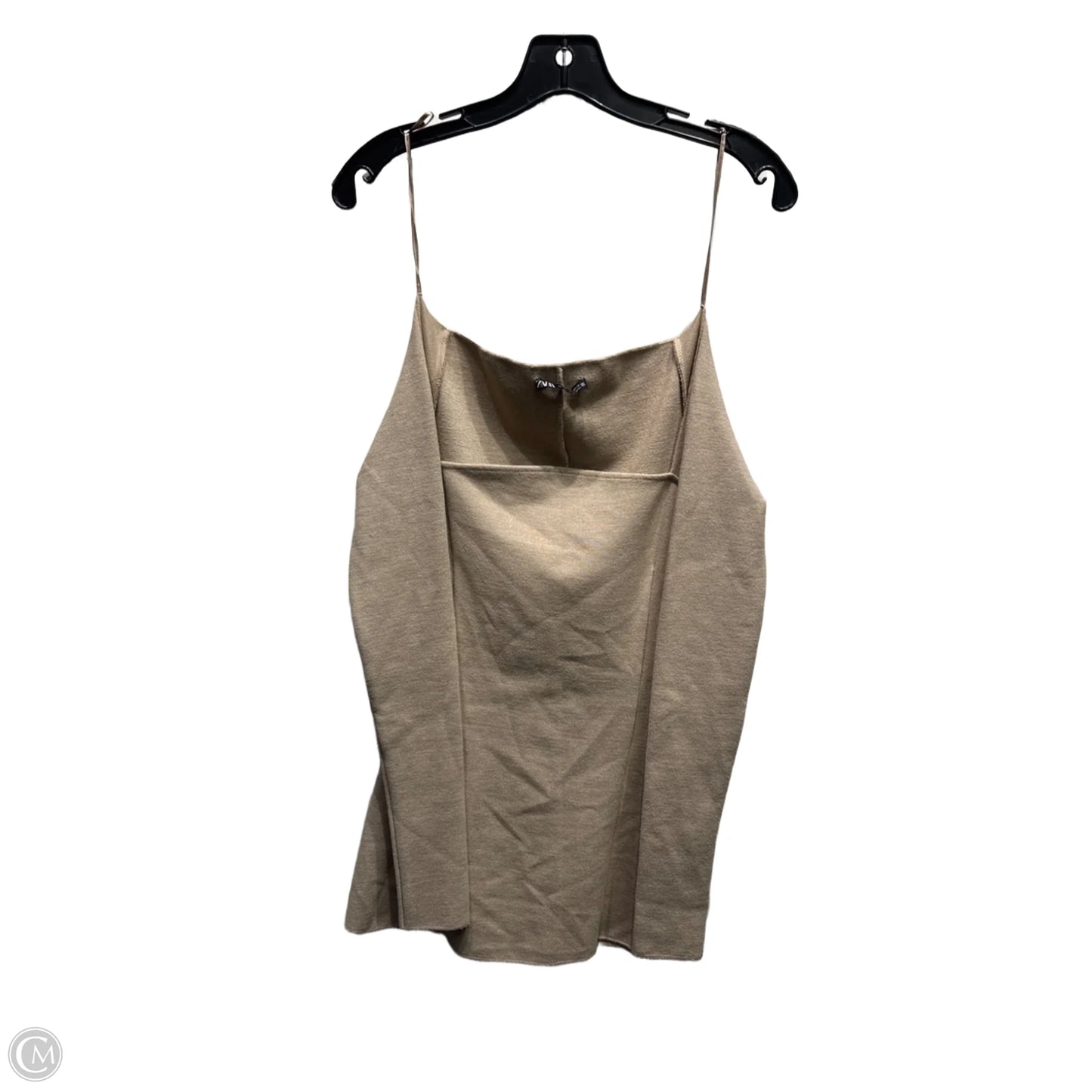 Top Long Sleeve By Zara In Taupe, Size: S