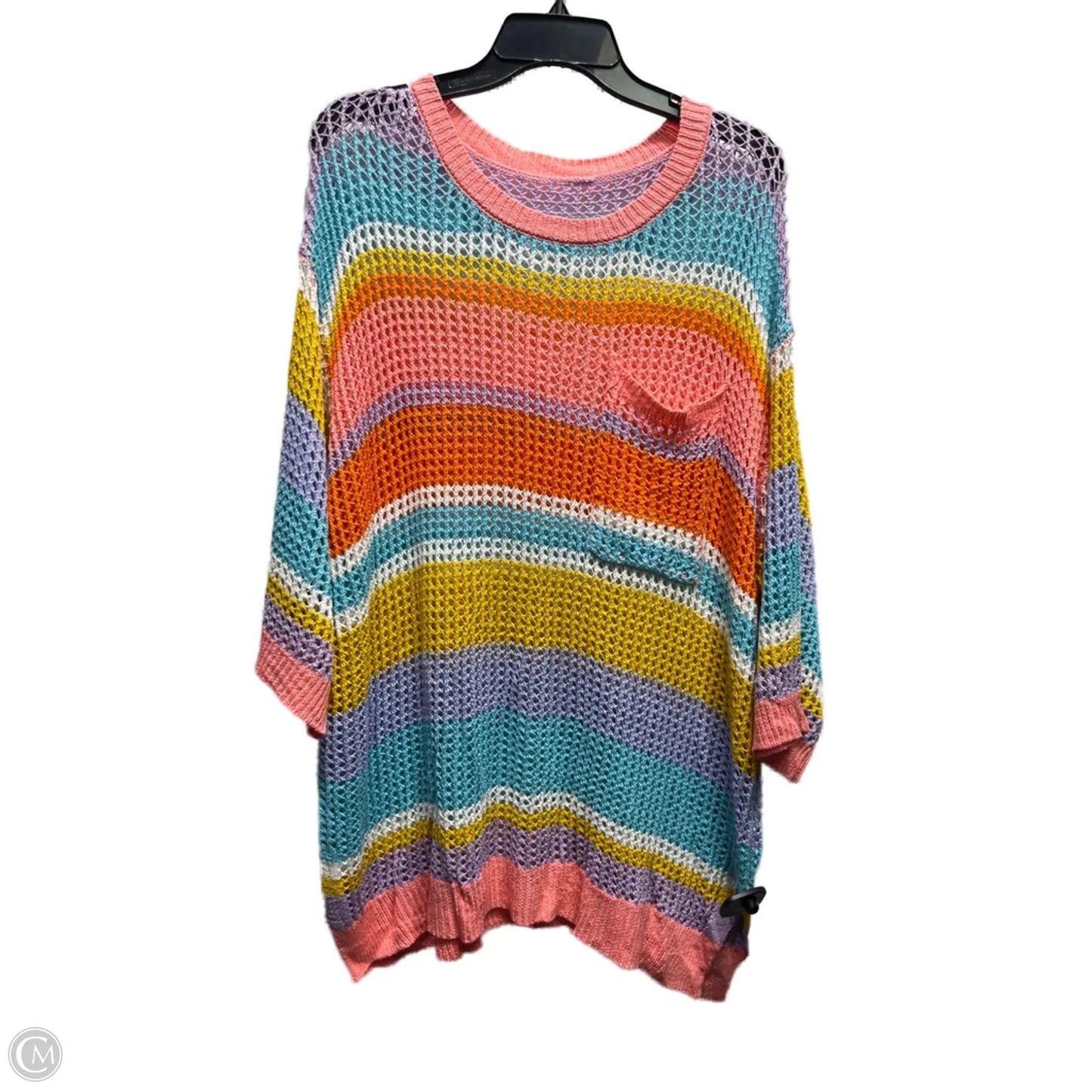 Top Long Sleeve By Clothes Mentor In Pink & Purple, Size: Xl