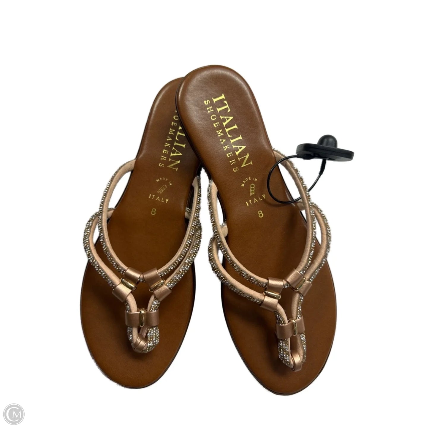 Sandals Flats By Italian Shoemakers In Rose Gold, Size: 8