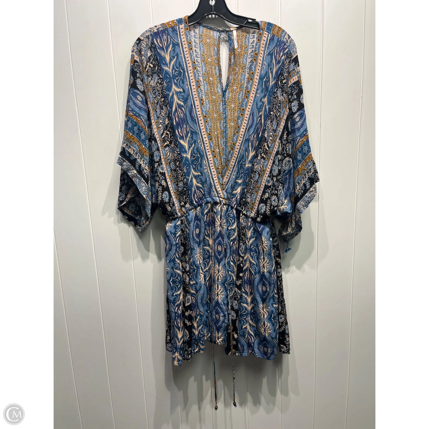 Romper By Free People In Blue & Tan, Size: M