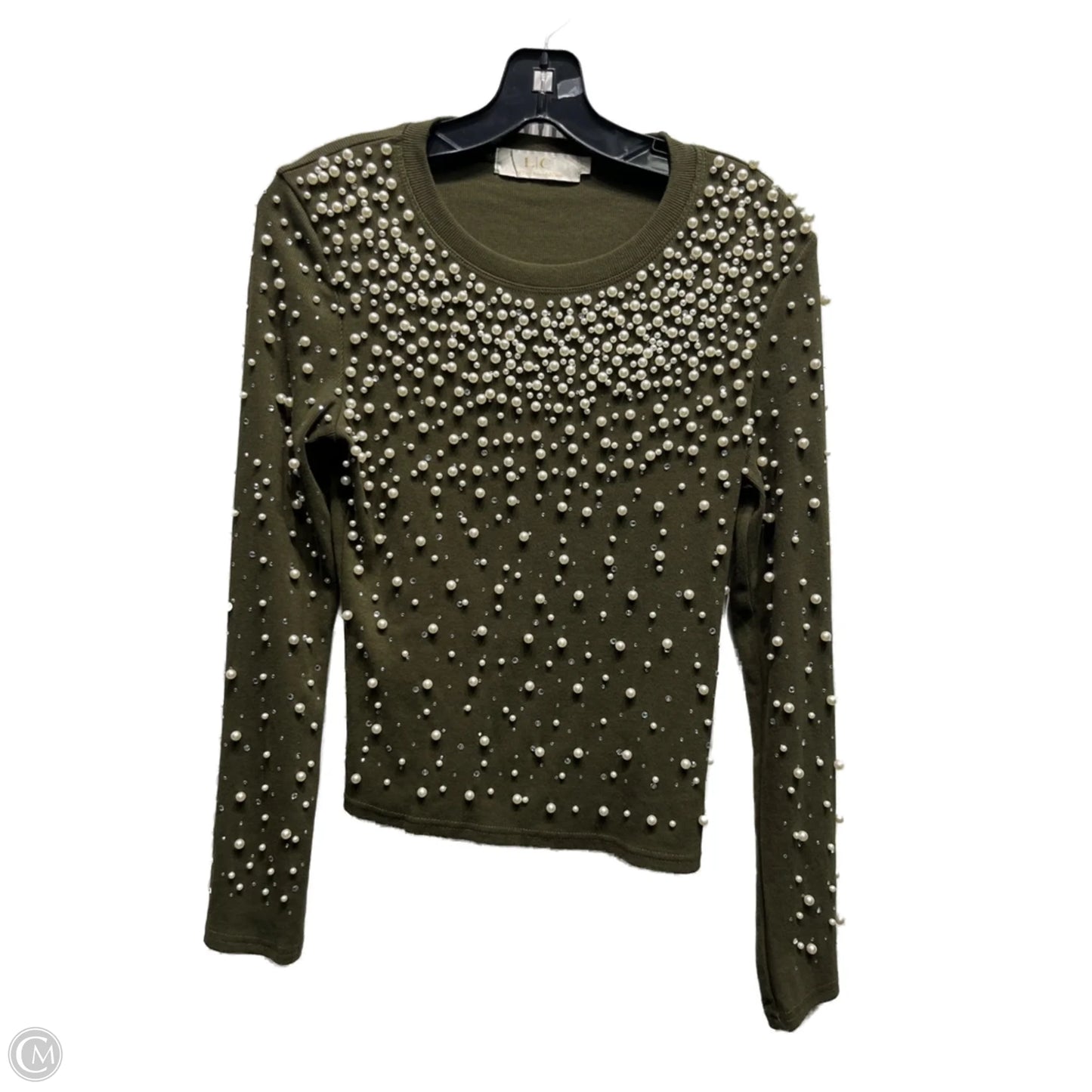 Top Long Sleeve By LIZETTE COLLECTION In Green, Size: L
