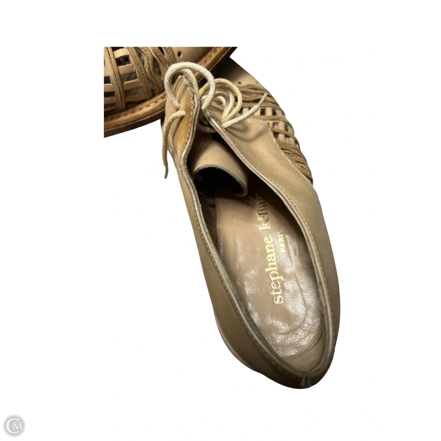 Sandals Flats By Agl In Beige, Size: 8.5