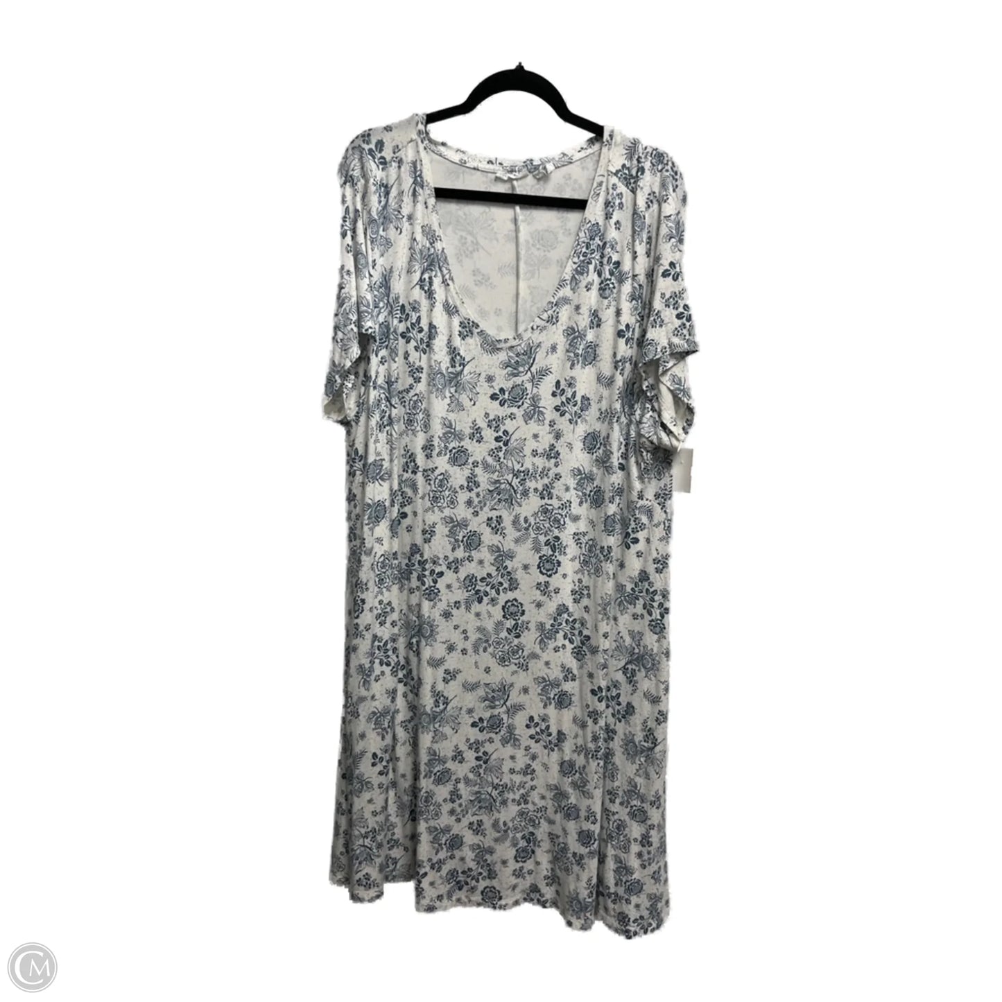 Dress Casual Short By Lucky Brand In Blue & White, Size: 3x