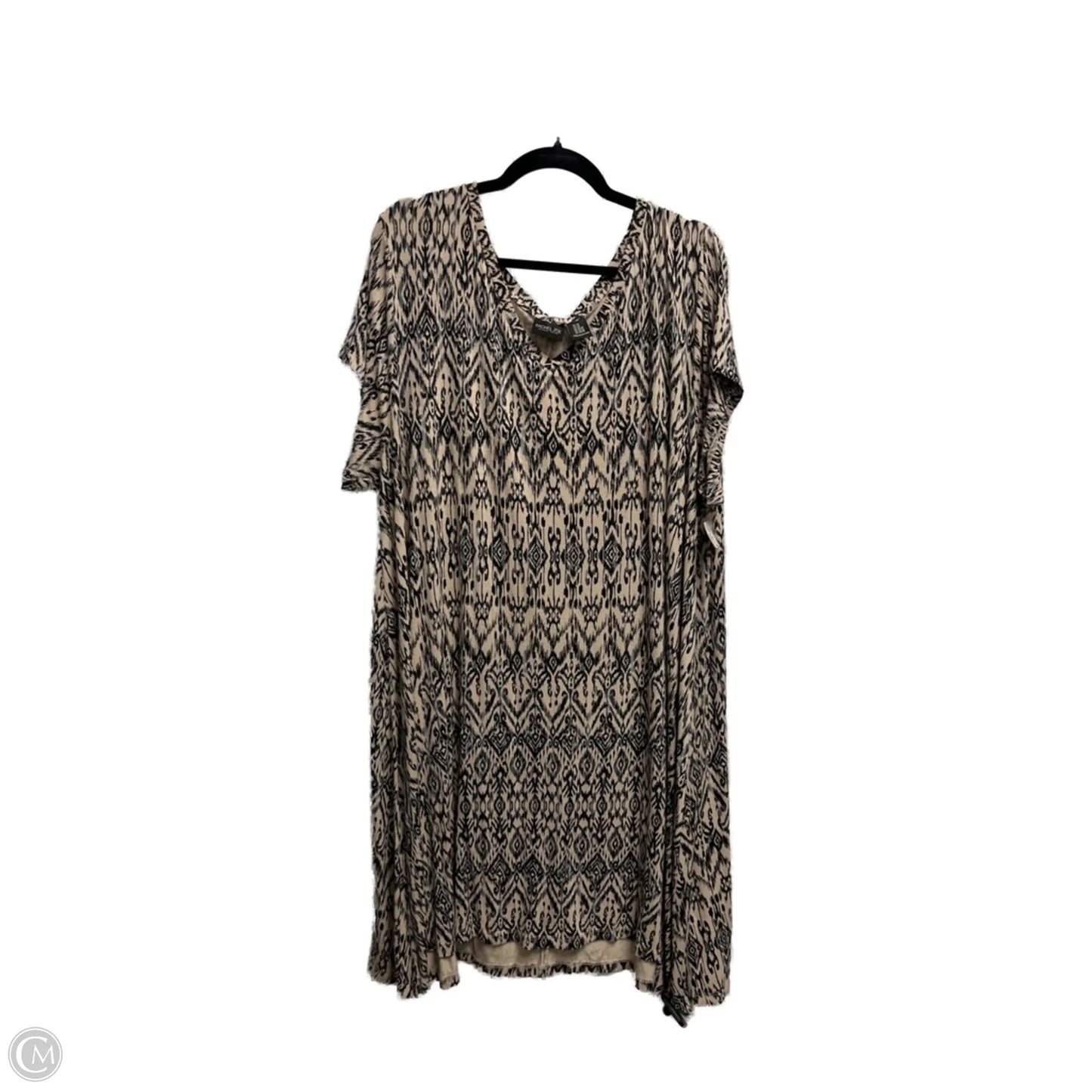 Dress Casual Short By Rachel Zoe In Black & Tan, Size: 3x