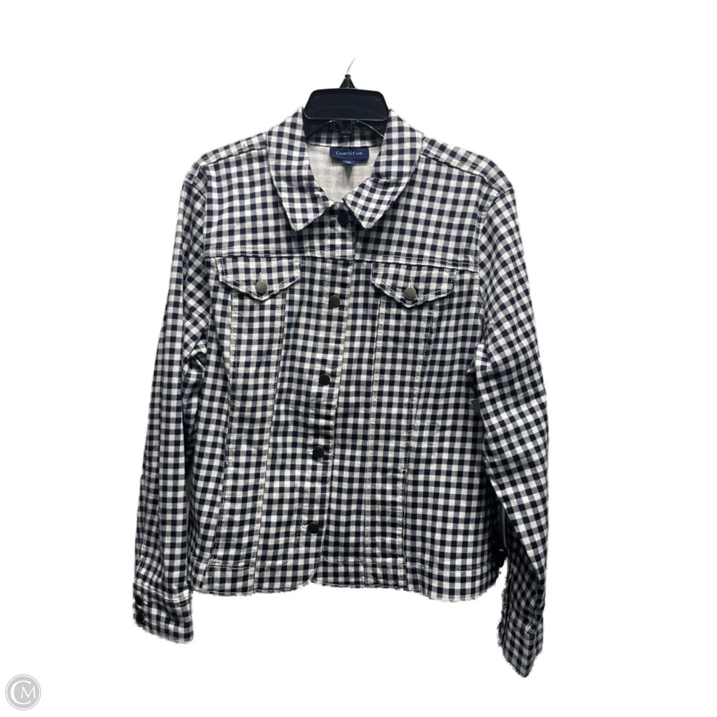 Jacket Other By Charter Club In Blue & White, Size: Xxl