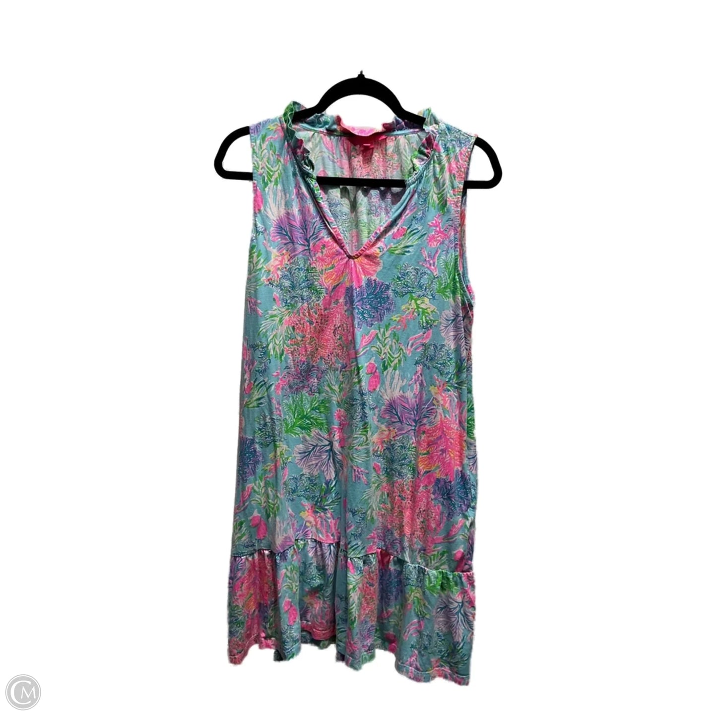 Dress Designer By Lilly Pulitzer In Blue & Pink, Size: L