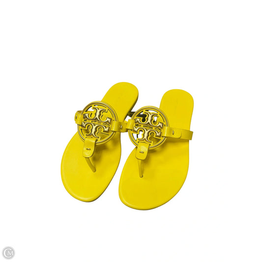 Sandals Designer By Tory Burch In Yellow, Size: 7