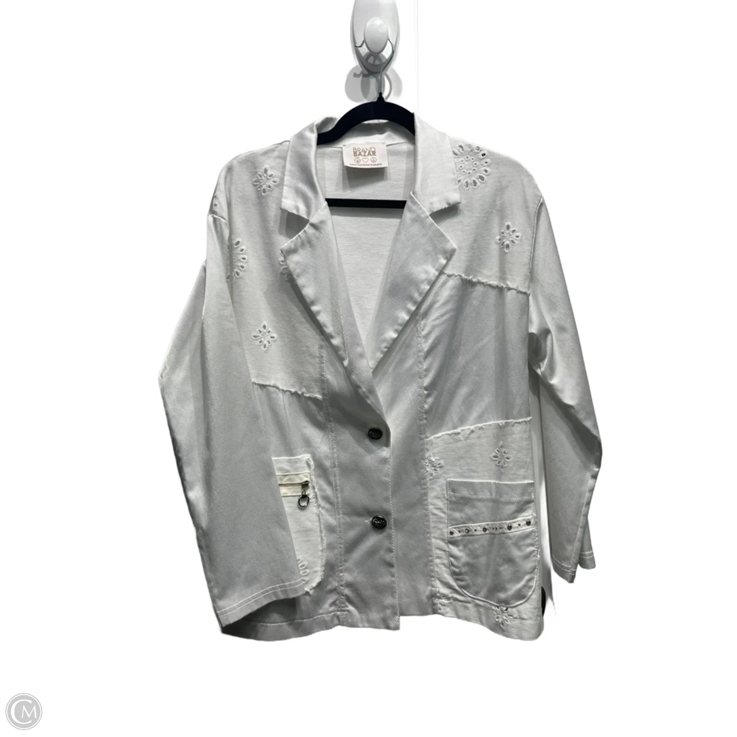 Blazer By BRAND BAZAR In White, Size: M