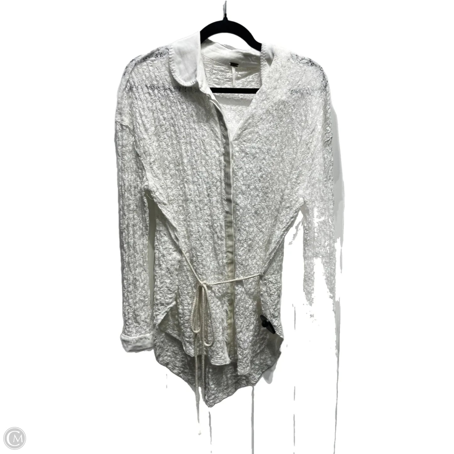 Top Long Sleeve By Free People In White, Size: S