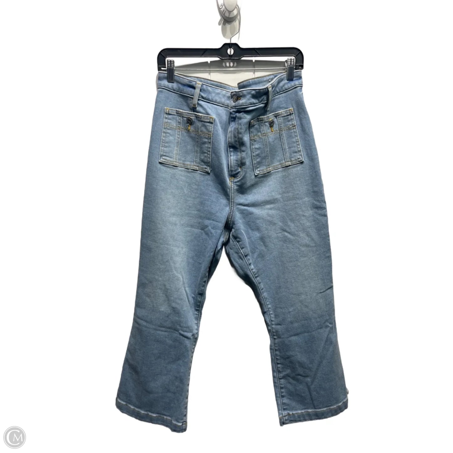 Jeans Cropped By Loft In Blue Denim, Size: 18