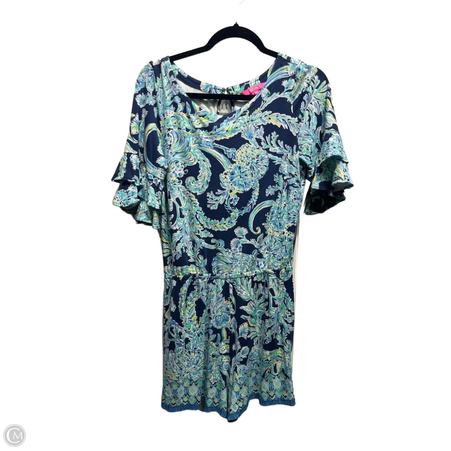 Romper Designer By Lilly Pulitzer In Brown & Green, Size: M