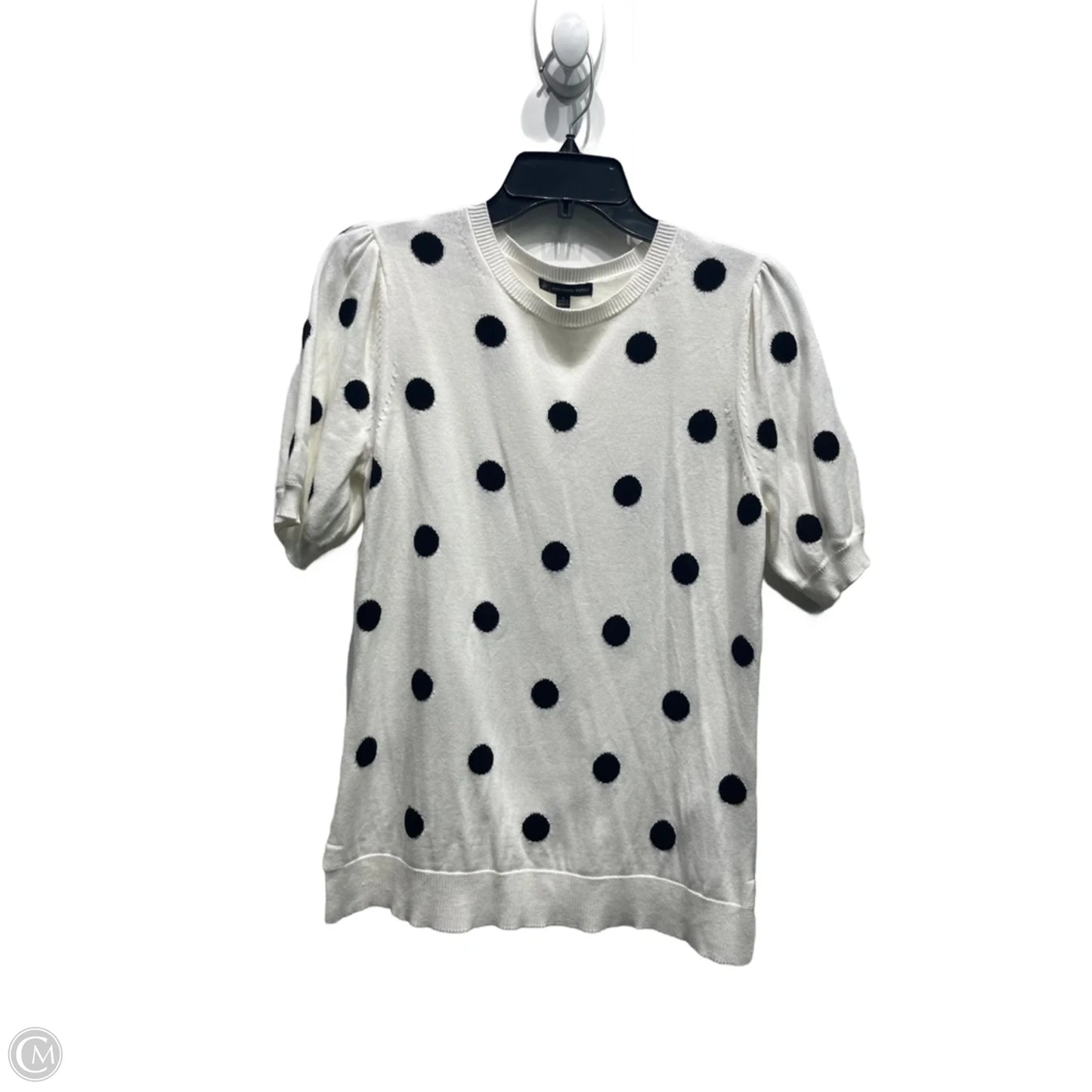 Sweater Short Sleeve By Adrianna Papell In Black & White, Size: S