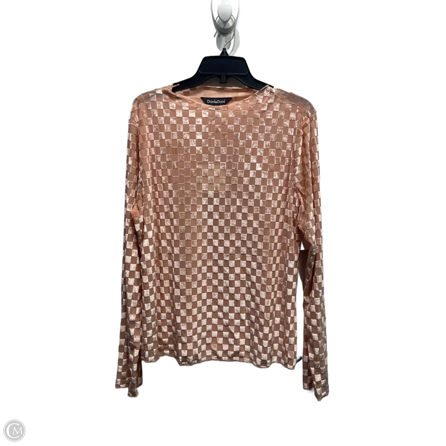 Top Long Sleeve By Davi & Dani In Peach, Size: 3x