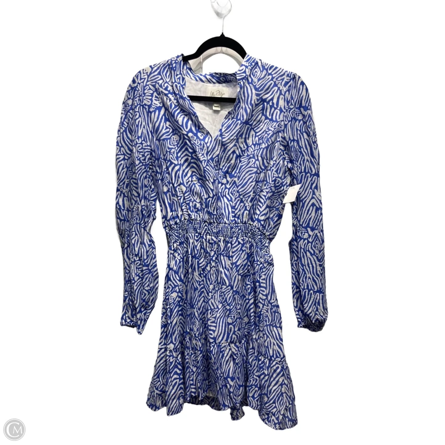 Dress Designer By Lilly Pulitzer In Blue & White, Size: 10