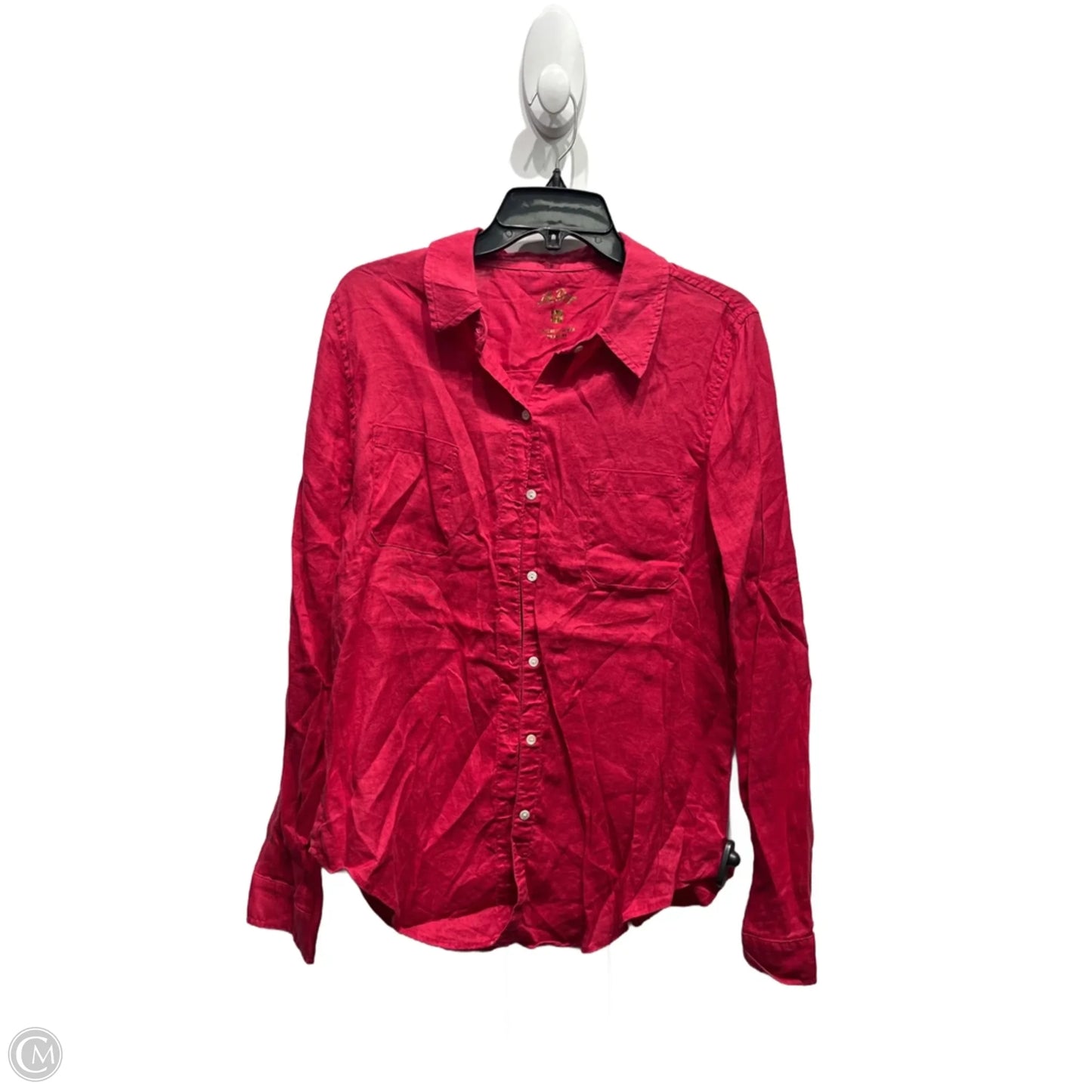 Top Long Sleeve Designer By Lilly Pulitzer In Red, Size: M