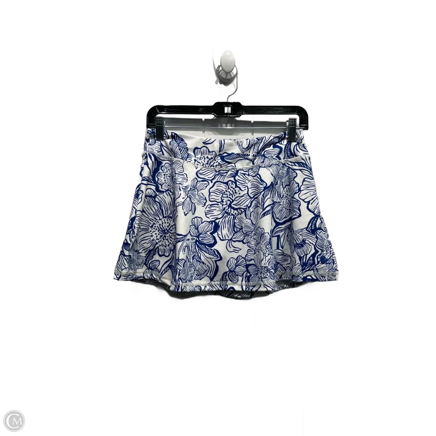 Skort Designer By Lilly Pulitzer In Blue & White, Size: S