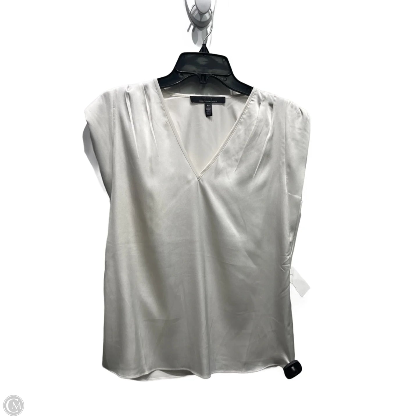 Top Short Sleeve By White House Black Market In Cream, Size: Xs