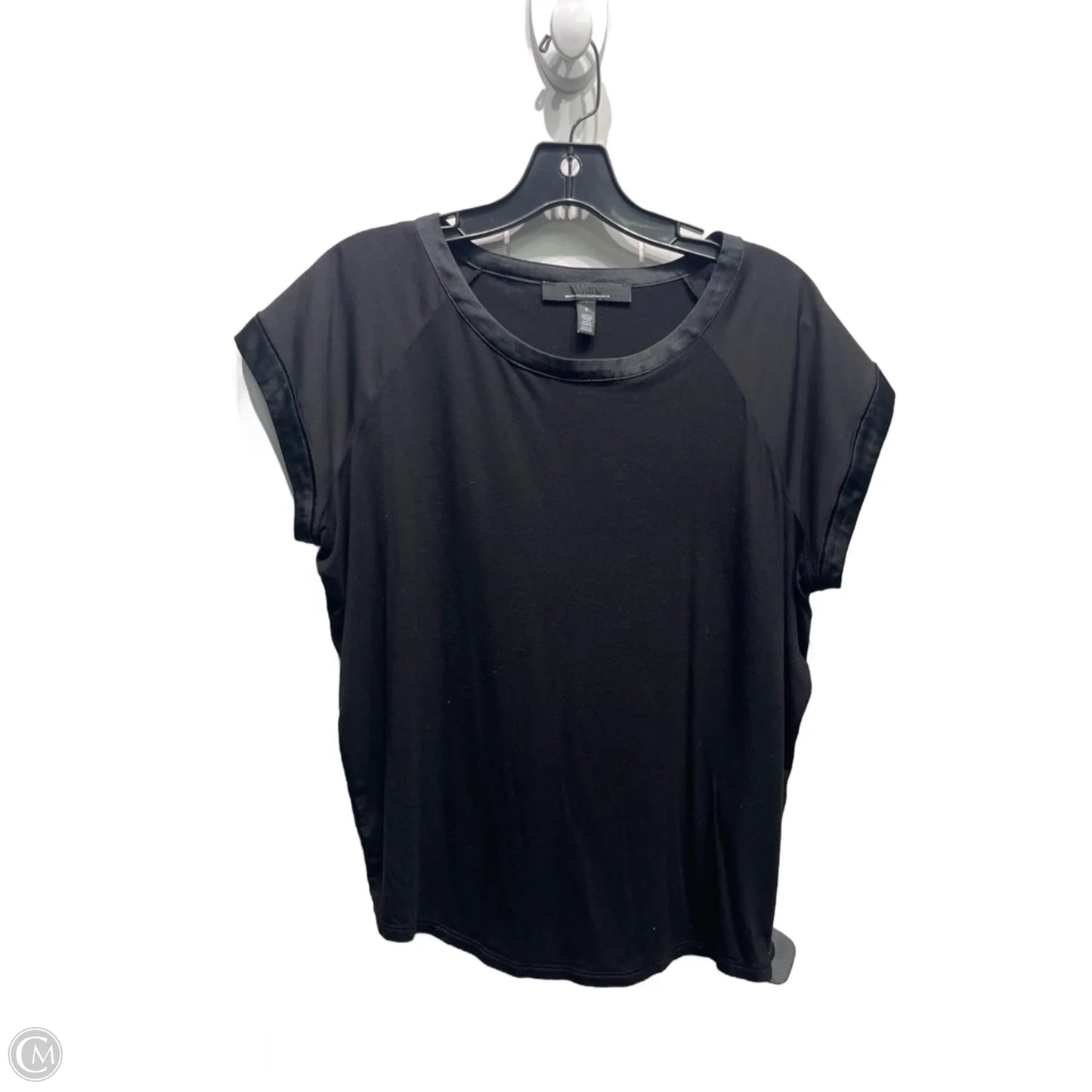 Top Short Sleeve By White House Black Market In Black, Size: S
