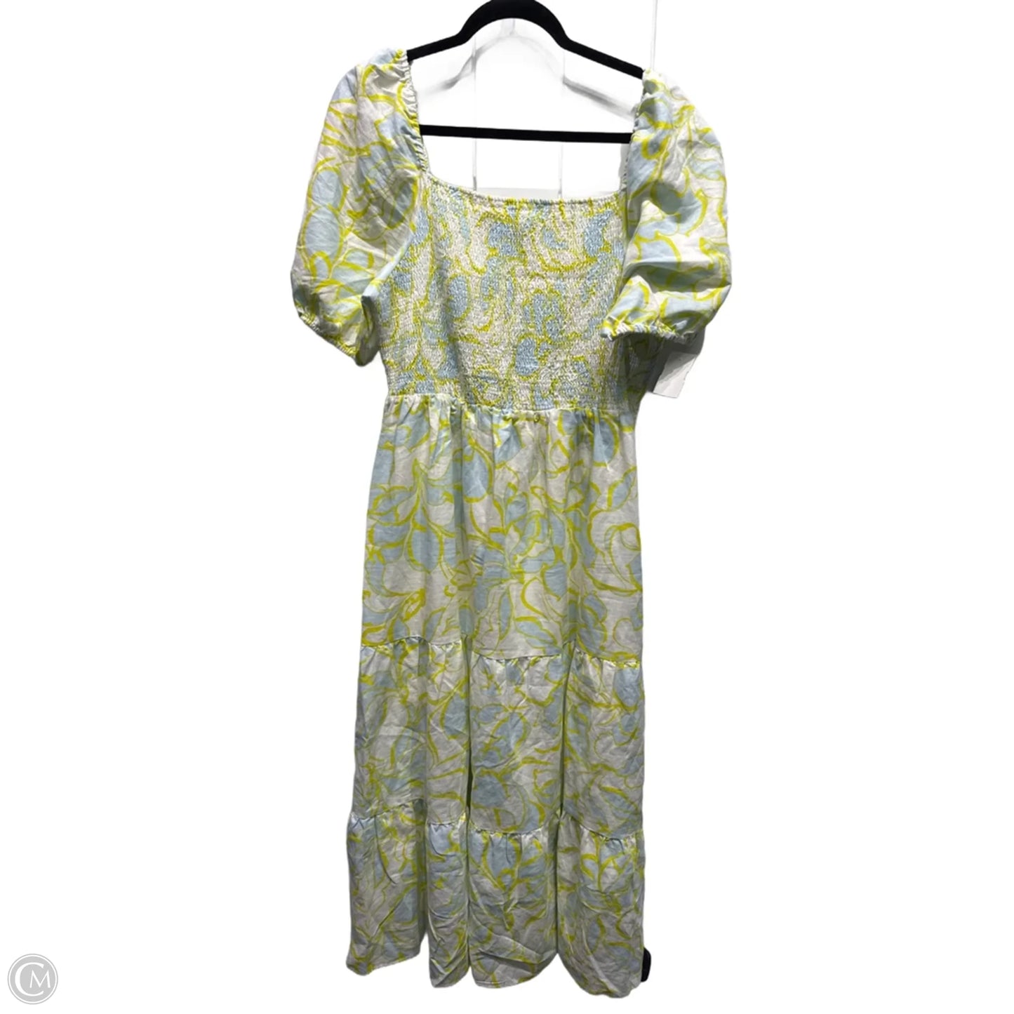 Dress Casual Maxi By M&S COLLECTION In Blue & Green, Size: 16