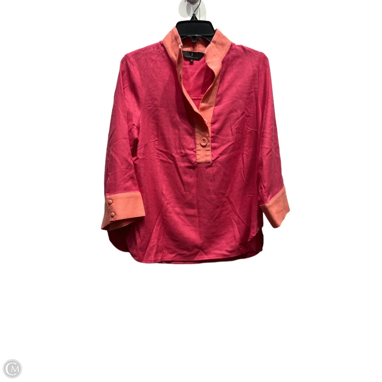 Top Long Sleeve By Cmc In Pink, Size: M