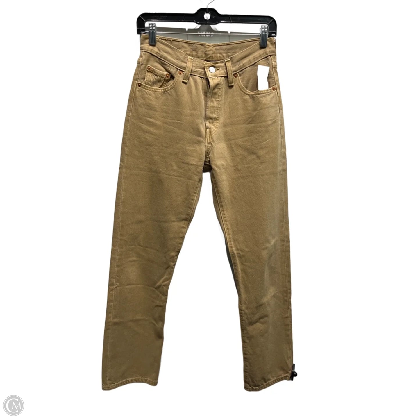 Jeans Straight By Levis In Tan Denim, Size: 2