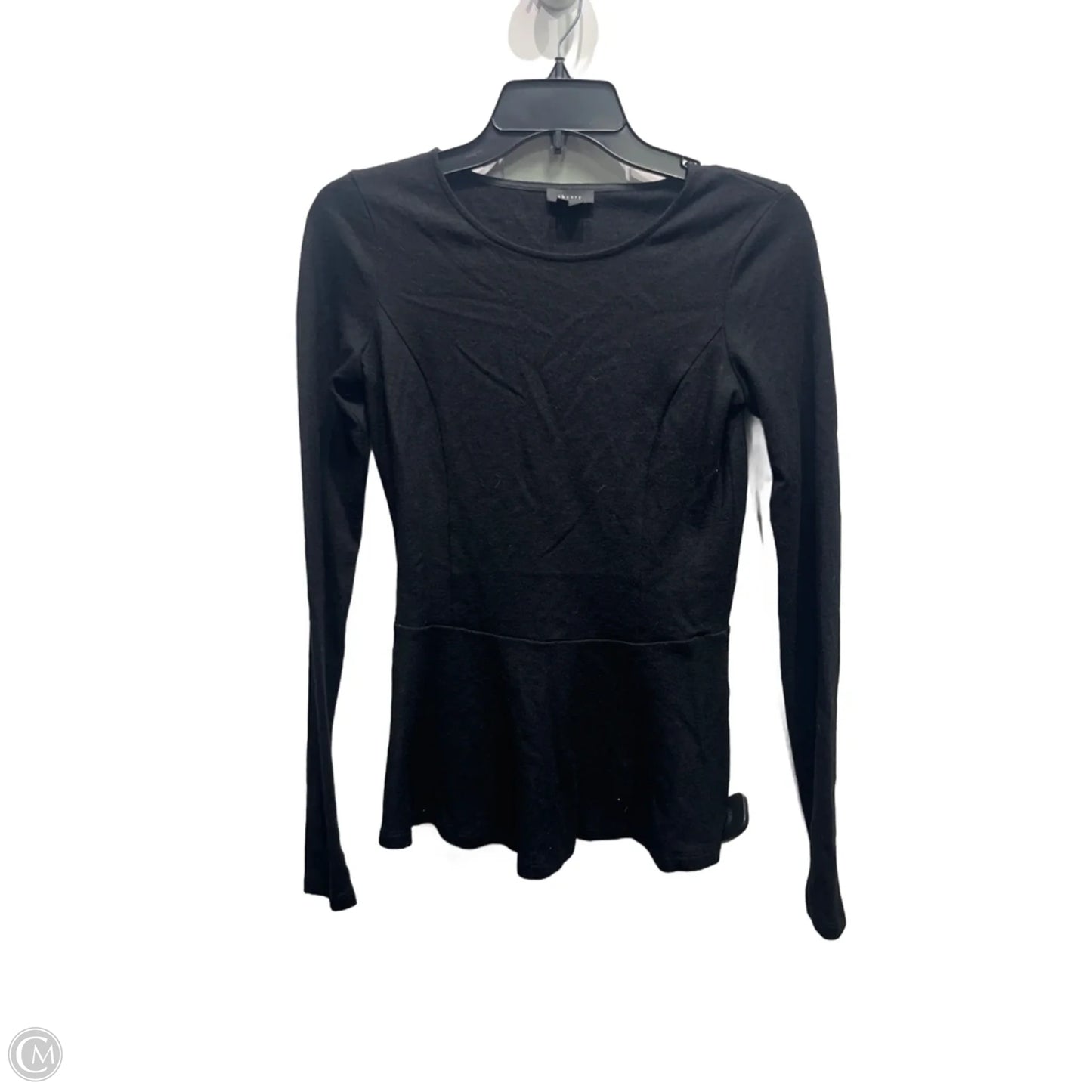 Top Long Sleeve By Theory In Black, Size: S