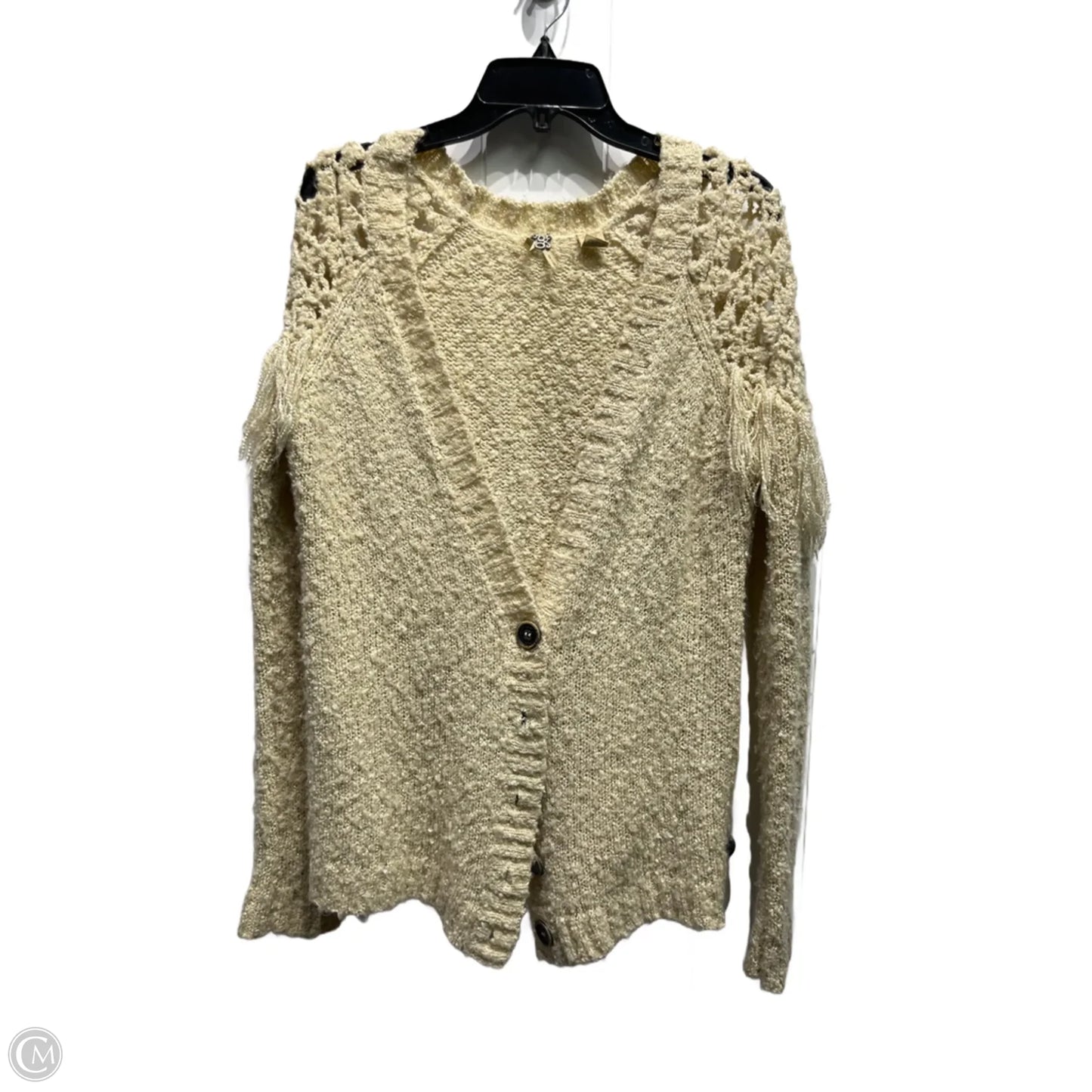 Sweater Cardigan By Bke In Cream, Size: M