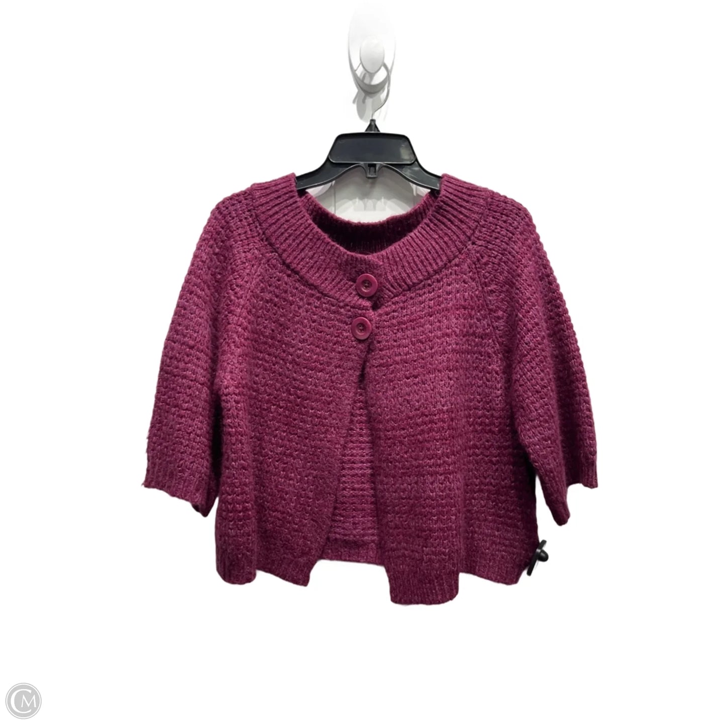 Sweater Short Sleeve By Carol Rose In Purple, Size: L